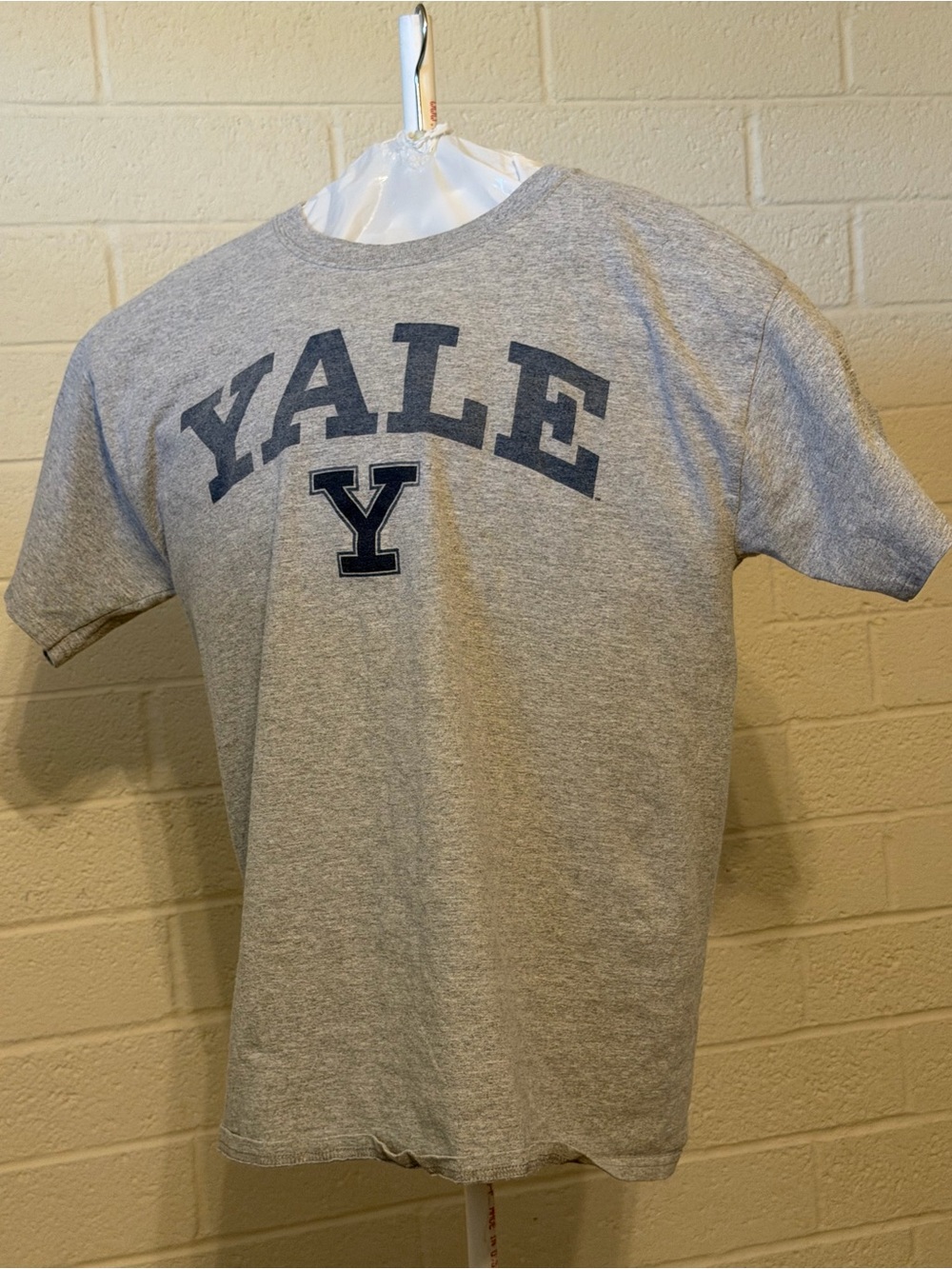 Champion Gray Yale Logo Short-Sleeve Tee